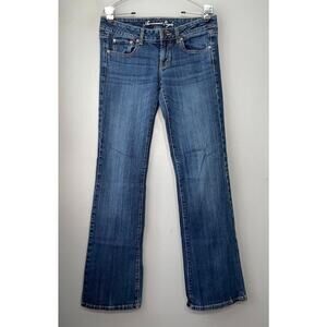 American Eagle Favorite Boyfriend Jeans Size 6 Long Denim Low Rise Western Y2K
